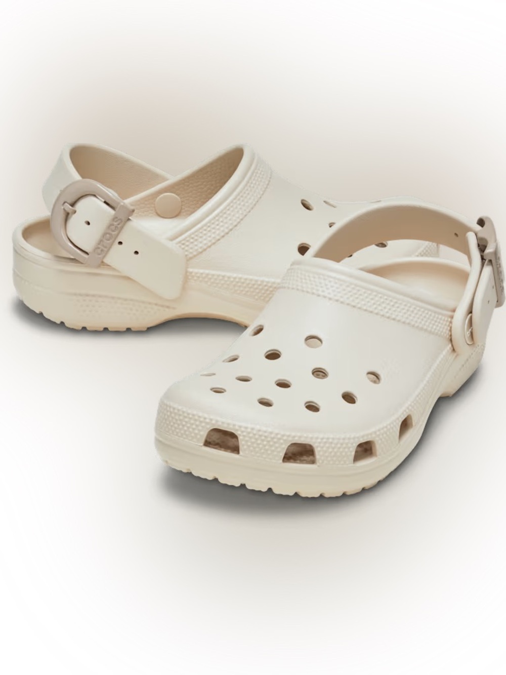 Crocs classic enamel buckle clogs